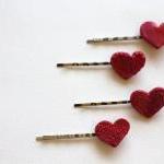 Teeny Tiny Heart Hair Pins, Valentines Day Hair clip, boho, gypsy, hippie, hair accessory