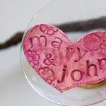 Personalized Heart Barrette, Valentines Day Hair clip, boho, gypsy, hippie, hair accessory